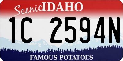 ID license plate 1C2594N