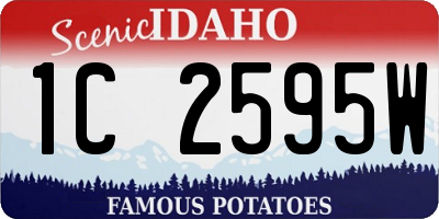 ID license plate 1C2595W