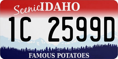 ID license plate 1C2599D