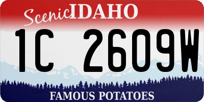 ID license plate 1C2609W