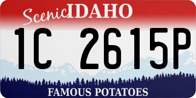 ID license plate 1C2615P