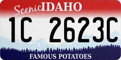 ID license plate 1C2623C