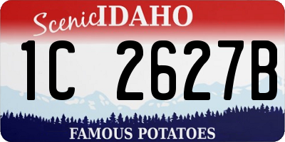 ID license plate 1C2627B