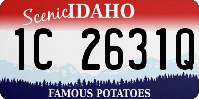 ID license plate 1C2631Q