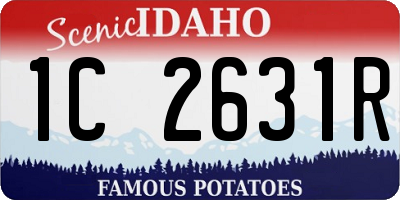 ID license plate 1C2631R
