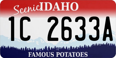 ID license plate 1C2633A
