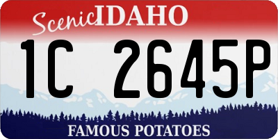 ID license plate 1C2645P