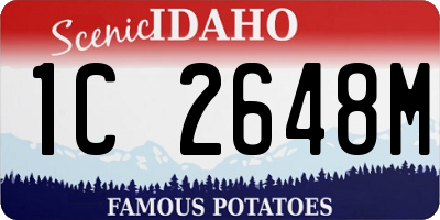 ID license plate 1C2648M