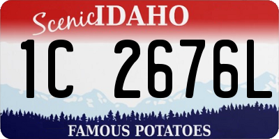 ID license plate 1C2676L