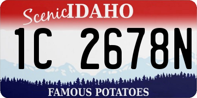 ID license plate 1C2678N