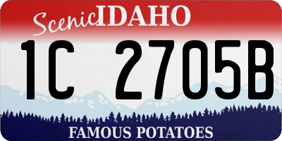 ID license plate 1C2705B