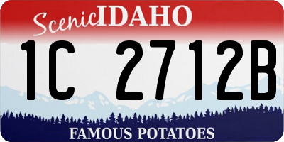 ID license plate 1C2712B