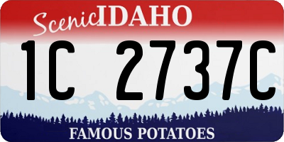 ID license plate 1C2737C