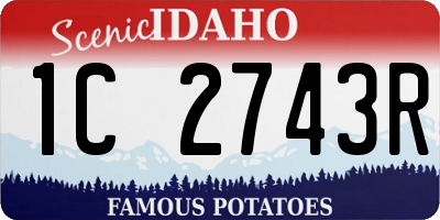 ID license plate 1C2743R