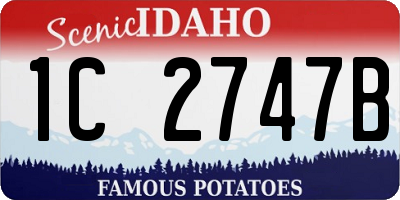 ID license plate 1C2747B