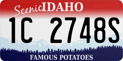 ID license plate 1C2748S