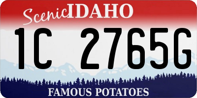 ID license plate 1C2765G