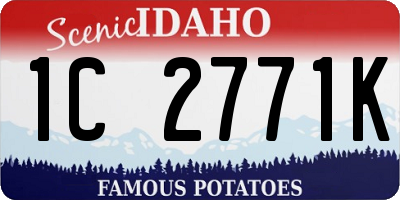 ID license plate 1C2771K