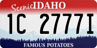 ID license plate 1C2777I