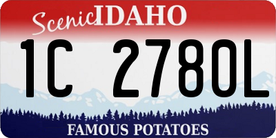 ID license plate 1C2780L