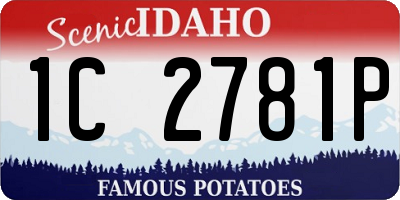 ID license plate 1C2781P