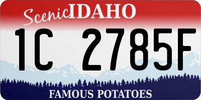 ID license plate 1C2785F