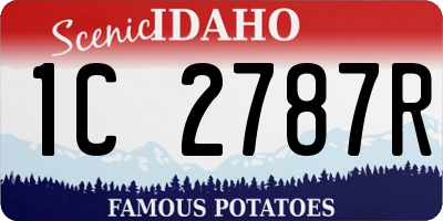 ID license plate 1C2787R