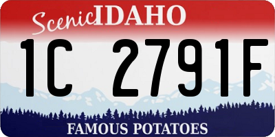 ID license plate 1C2791F