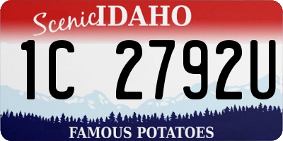 ID license plate 1C2792U