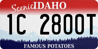 ID license plate 1C2800T