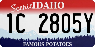 ID license plate 1C2805Y