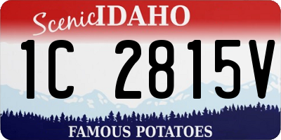 ID license plate 1C2815V