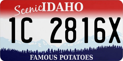 ID license plate 1C2816X