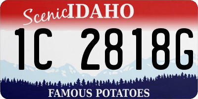 ID license plate 1C2818G