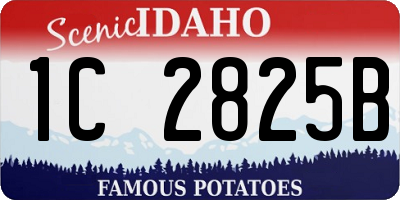 ID license plate 1C2825B
