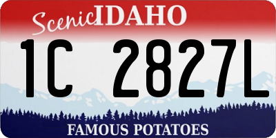 ID license plate 1C2827L