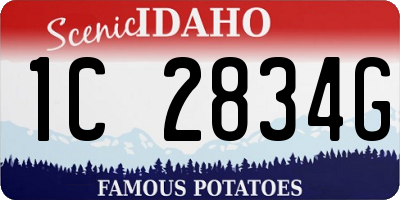 ID license plate 1C2834G