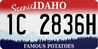 ID license plate 1C2836H