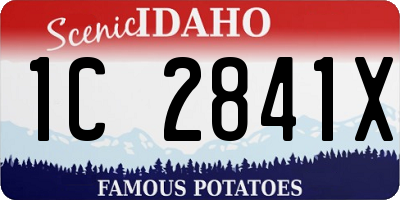 ID license plate 1C2841X