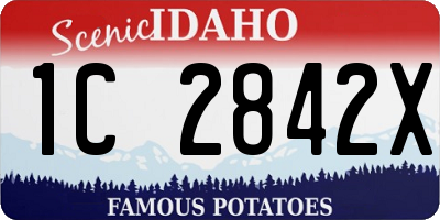 ID license plate 1C2842X