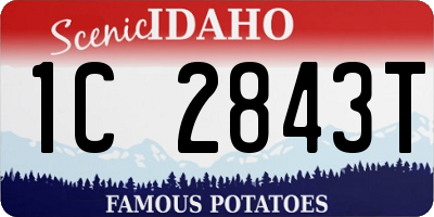 ID license plate 1C2843T