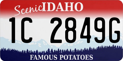 ID license plate 1C2849G