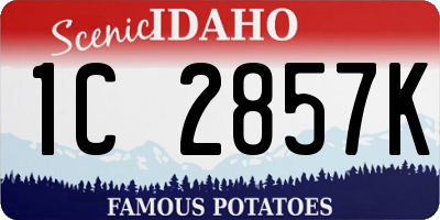 ID license plate 1C2857K
