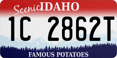 ID license plate 1C2862T