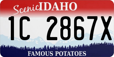 ID license plate 1C2867X