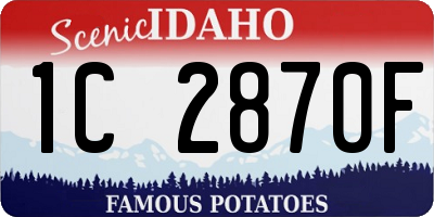 ID license plate 1C2870F