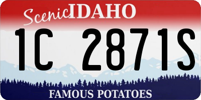 ID license plate 1C2871S