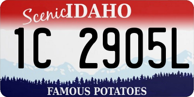 ID license plate 1C2905L