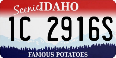 ID license plate 1C2916S
