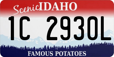 ID license plate 1C2930L